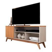 Rack para TV 50 / 55 Pequeno Retro Anitta Off White Nature Anto Moveis
