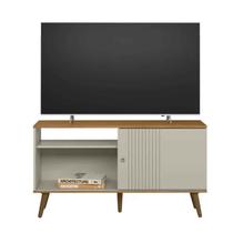 Rack para TV 50 Polegadas 1 Porta 1 Prateleira Rubro Nature/Off White Rack para TV 50 Polegadas 1 Porta 1 Prateleira Rubro Nature/Off White
