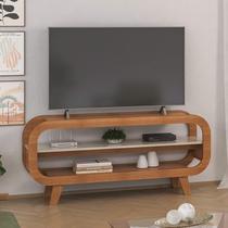 Rack Para TV 60" Artely Theo Cor Cinamomo com Off White Rack Para TV 60" Artely Theo Cor Cinamomo com Off White