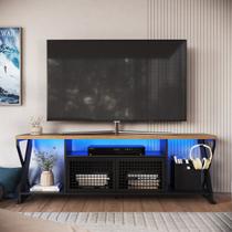 Rack para TV 60 Polegadas Industrial Gamer com RGB 2 Portas