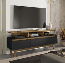 Rack Para Tv 60 Polegadas Rubi Cinamomo Preto - Móveis Bechara Rack Para Tv 60 Polegadas Rubi Cinamomo Preto - Móveis Bechara