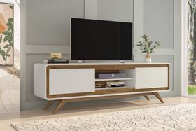 Rack Para TV 70 Pol Nature Off White Fabrimóveis Rack Para TV 70 Pol Nature Off White Fabrimóveis