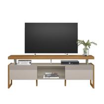Rack para TV 70 Polegadas 2 Portas com Nicho Jade Nature/Off White Rack para TV 70 Polegadas 2 Portas com Nicho Jade Nature/Off White
