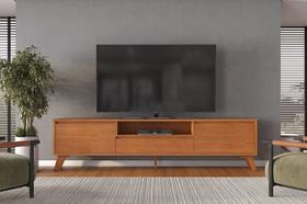 Rack Para TV 75'' Piazza New 3 Gavetas 2,37m 100% MDF COR:NATURALLE
