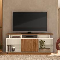 Rack para Tv 75 Polegadas 70,5cm X 160cm Salvador Off White / Amendoa Rack para Tv 75 Polegadas 70,5cm X 160cm Salvador Off White / Amendoa