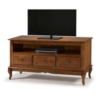 Rack para TV Antique de Madeira com 3 Gavetas e Nicho - M560501 Rack para TV Antique de Madeira com 3 Gavetas e Nicho - M560501