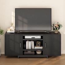 Rack para TV, Armário para TV com Portas e Prateleiras Abertas, Estante de Madeira para Sala de Estar com Armazenamento Organizado Rack para TV, Armário para TV com Portas e Prateleiras Abertas, Estante de Madeira para Sala de Estar com Armazenamento Organizado
