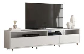 Rack para tv aspen 2,20 largura branco Rack para tv aspen 2,20 largura branco