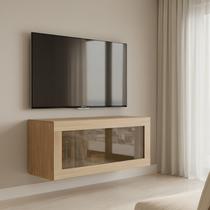Rack para TV até 29 Polegadas Suspenso Vidro Reflecta Porta Basculante 80cm R1498 Yescasa Marrom Rack para TV até 29 Polegadas Suspenso Vidro Reflecta Porta Basculante 80cm R1498 Yescasa Marrom