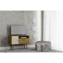 Rack para TV até 32 Polegadas 2 Portas Nature/Off White Yan Patrimar Rack para TV até 32 Polegadas 2 Portas Nature/Off White Yan Patrimar