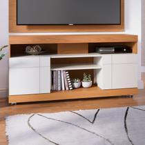 Rack para TV Até 42 Polegadas 2 Portas Apeu Freijó/Off White - Pnr Móveis Rack para TV Até 42 Polegadas 2 Portas Apeu Freijó/Off White - Pnr Móveis