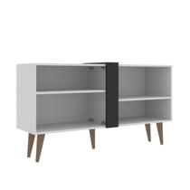Rack para TV até 43 Polegadas 107cm 2 Prateleiras Soberano Branco Rack para TV até 43 Polegadas 107cm 2 Prateleiras Soberano Branco