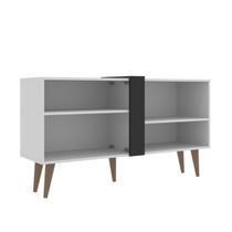 Rack para TV até 43 Polegadas 107cm 2 Prateleiras Soberano Branco Rack para TV até 43 Polegadas 107cm 2 Prateleiras Soberano Branco