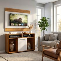 Rack Para Tv Até 43 Polegadas Combo Show com Pés Notável - Freijo Trend com Off White