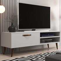 Rack para TV Até 43 Polegadas Miami 1 Porta 1 Prateleira Branco - Jcarvalho Rack para TV Até 43 Polegadas Miami 1 Porta 1 Prateleira Branco - Jcarvalho