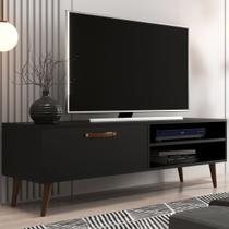 Rack para TV Até 43 Polegadas Miami 1 Porta 1 Prateleira Preto - Jcarvalho