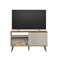 Rack Para Tv Até 50 0,64 x 1,20 Safira Nature-Off White EdeCasaMoveis Rack Para Tv Até 50 0,64 x 1,20 Safira Nature-Off White EdeCasaMoveis