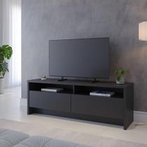 Rack para TV Até 50" 2 Portas Aspen 135 cm - Preto Fosco