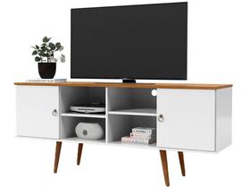 Rack para TV até 50” 2 Portas Retrô com Pés Palito - Patrimar Estrela Rack para TV até 50” 2 Portas Retrô com Pés Palito - Patrimar Estrela