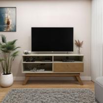 Rack para TV até 50 Polegadas 135,8cm 1 Porta Houston Bege Off White/Cinamomo Rack para TV até 50 Polegadas 135,8cm 1 Porta Houston Bege Off White/Cinamomo