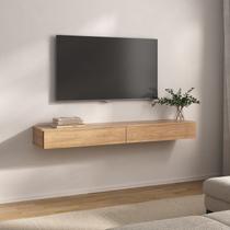 Rack para TV até 50 Polegadas 136cm Bancada Suspensa Tvs com 2 Portas Sierra Marrom Marron