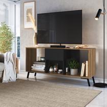 Rack para TV até 50 Polegadas 136cm Uma Gaveta Marrom Preto/Mel