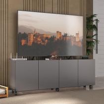 Rack para TV até 50 Polegadas com 4 Portas e Rodízios Multimóveis MP1069