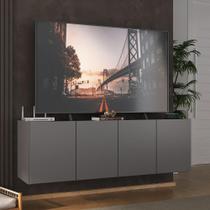 Rack Para Tv Até 50 Polegadas Com 4 Portas Suspenso Multimóveis Mp1070 Grafite Grafite