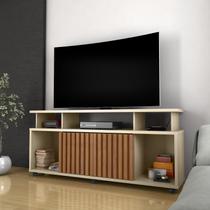 Rack para TV até 50 Polegadas com Rodízios e 2 Portas Ripada Dallas 160x72cm