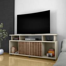 Rack para TV até 50 Polegadas com Rodízios e 2 Portas Ripada Dallas 160x72cm