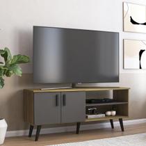 Rack para TV Até 50 Polegadas CR45366 121,2CM MDP Mel-Grafite Multimóveis Rack para TV Até 50 Polegadas CR45366 121,2CM MDP Mel-Grafite Multimóveis