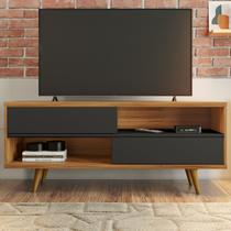 Rack para TV Até 50 Polegadas Erevan 2 Portas Freijó Trend/Preto - Pnr Móveis