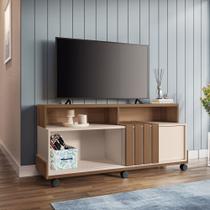 Rack para TV até 50 Polegadas Ripado 1 Porta Graci 1.3 HB Móveis Rack para TV até 50 Polegadas Ripado 1 Porta Graci 1.3 HB Móveis