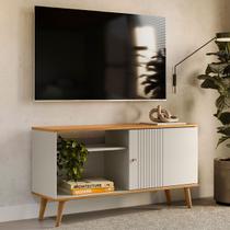 Rack para TV Até 50 Polegadas Rubi 1 Porta 1 Prateleira Nature/Off White - Linea Brasil Rack para TV Até 50 Polegadas Rubi 1 Porta 1 Prateleira Nature/Off White - Linea Brasil