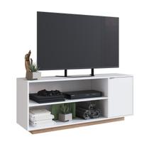 Rack para TV até 55 Polegadas 1 Porta 2 Nichos Branco/Montana B56 Emovell