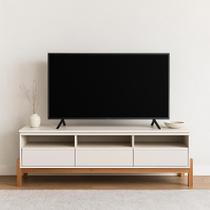 Rack Para TV até 55 Polegadas 100% MDF e Pés Madeira Maciça Tiê CabeCasa MadeiraOriginals Rack Para TV até 55 Polegadas 100% MDF e Pés Madeira Maciça Tiê CabeCasa MadeiraOriginals