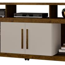 Rack para TV até 55 Polegadas 135cm Rodízios e 2 Portas Star Marrom Rack para TV até 55 Polegadas 135cm Rodízios e 2 Portas Star Marrom