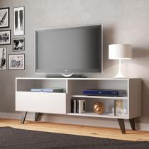 Rack para TV até 55 Polegadas 136cm Att 3 Nichos 1 Porta Detroit Branco