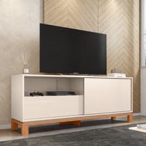 Rack para TV até 55 Polegadas 150cm Porta com Textura Microrripada Cavalete Mondrian 1.5