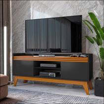 Rack para TV até 55 Polegadas 2 Portas Ripado e Nochos Georgia 136cm ViaNossa