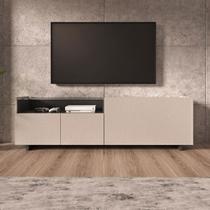 Rack para TV Até 55 Polegadas 2095 4 Portas com Vidro Fume Clássico/Grafite - Quiditá Móveis Rack para TV Até 55 Polegadas 2095 4 Portas com Vidro Fume Clássico/Grafite - Quiditá Móveis