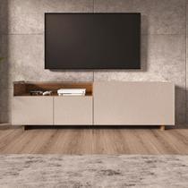 Rack para TV Até 55 Polegadas 2095 4 Portas com Vidro Fume Clássico/Montana - Quiditá Móveis