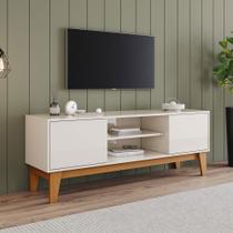Rack para TV Até 55 Polegadas Alure 2 Portas Cinamomo/Off White - Henn