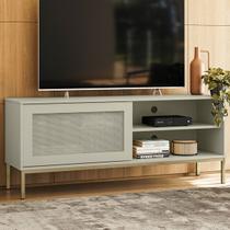 Rack para TV Até 55 Polegadas Buriti 1 Porta Off White - Olivar Móveis