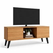 Rack para TV até 55 Polegadas com 2 Portas e Nicho Champagne para Sala - BRV Móveis Rack para TV até 55 Polegadas com 2 Portas e Nicho Champagne para Sala - BRV Móveis