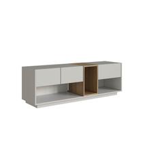 Rack para Tv até 55 Polegadas com 3 Gavetas e 1 Nicho com Iluminação em Led RGB RA8036 Mel e Arenas Rack para Tv até 55 Polegadas com 3 Gavetas e 1 Nicho com Iluminação em Led RGB RA8036 Mel e Arenas