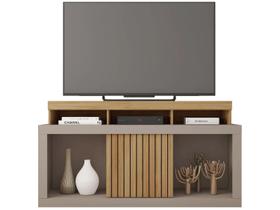 Rack para TV Até 55 Polegadas Dragon 1 Porta Ripada Buriti/Fendi - Caemmun