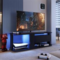 Rack para Tv até 55 Polegadas Estilo Gamer com 1 Gaveta e Iluminação em Led Rgb