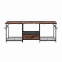 Rack para TV até 55 Polegadas Estilo Industrial com Gaveta Tudo em Caixa