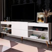 Rack para TV Até 55 Polegadas Luiza Diamantina 1 Porta 2 Prateleiras Branco Fosco - Panorama Móveis Rack para TV Até 55 Polegadas Luiza Diamantina 1 Porta 2 Prateleiras Branco Fosco - Panorama Móveis